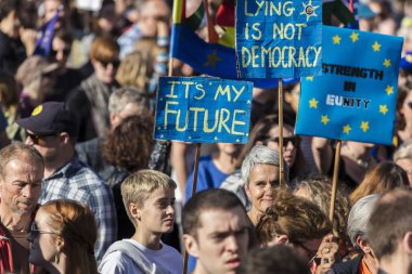 Londra, Ingiltere-20 Ekim 2018: yüz binlerce insan 