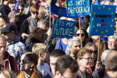 Londra, Ingiltere-20 Ekim 2018: yüz binlerce insan 