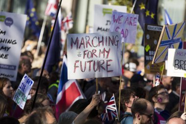 Londra, Ingiltere-20 Ekim 2018: yüz binlerce insan 