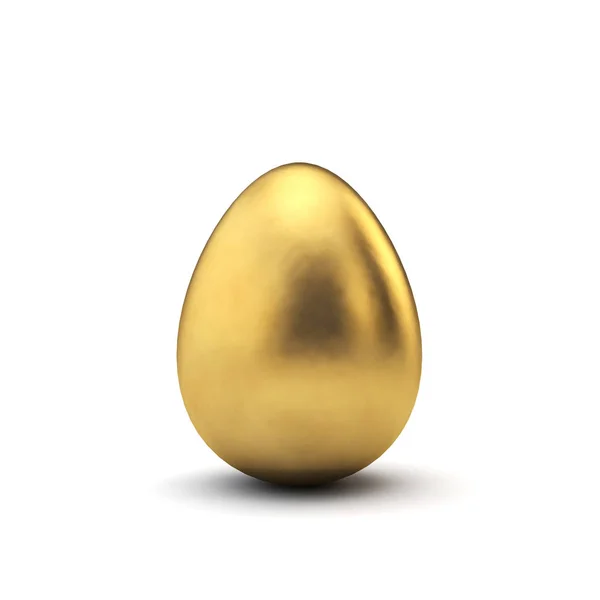 Zlaté Luxusní velikonoční vajíčko. 3D vykreslování — Stock fotografie