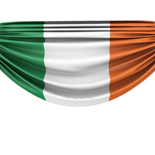 Irlanda bandiera nazionale appeso stendardo tessuto. Rendering 3D — Foto Stock