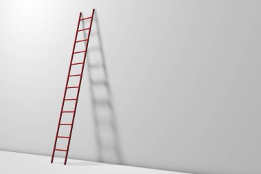 Duvara karşı merdiven. Büyüme, gelecek, kalkınma kavramı