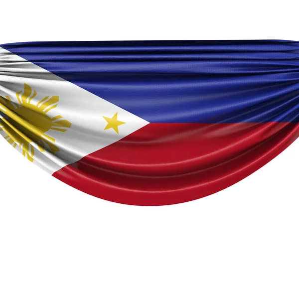 Filipiny flagi narodowej wiszące tkaniny banner. Renderowanie 3D — Zdjęcie stockowe