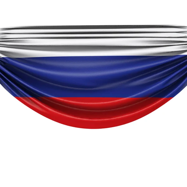 ロシア国旗吊り下げファブリックバナー。3D レンダリング — ストック写真
