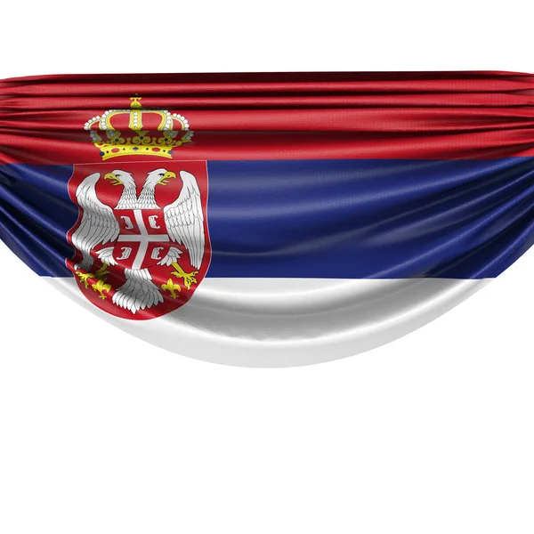 Сербія Національний прапор висить тканина банер. 3D-рендерінг — стокове фото