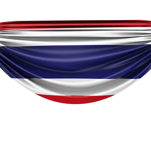 Thailand nationale vlag opknoping stof banner. 3D-rendering — Stockfoto