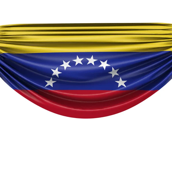베네수엘라 국기 매달려 직물 배너입니다. 3D 렌더링 — 스톡 사진