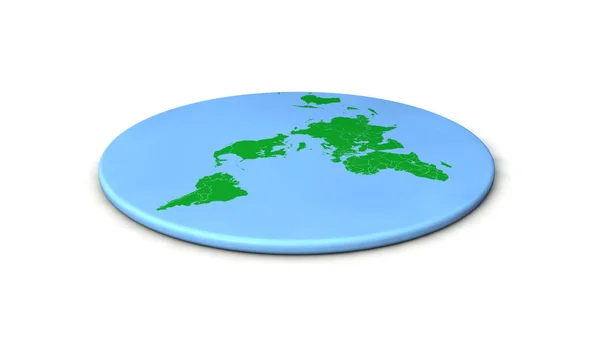 Flat earth concept. 3D Rendering.