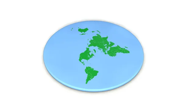 Flat earth concept. 3D Rendering. — Stock Photo, Image