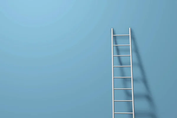 Step ladder against a wall. Growth, future, development concept.