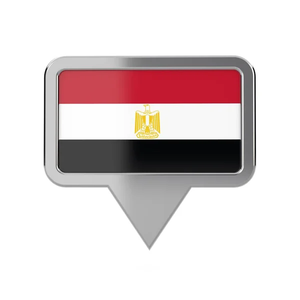 Egypte vlag locatie marker pictogram. 3D-rendering — Stockfoto