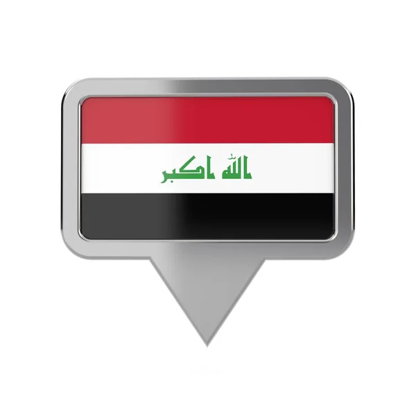 Icona del segnaposto in Iraq. Rendering 3D — Foto Stock