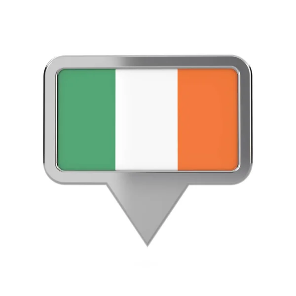 Icona segnaposto bandiera Irlanda. Rendering 3D — Foto Stock