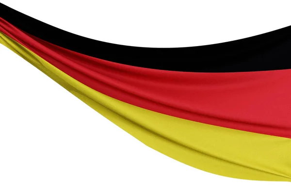 Bandeira nacional da Alemanha. Acenando bandeira de tecido com textura dr — Fotografia de Stock