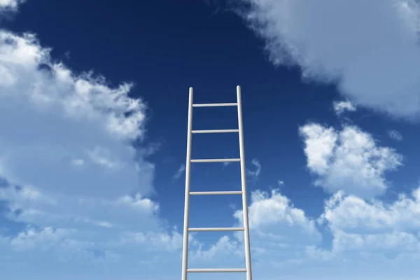 Ladders reaching into a blue sky. Growth, future, development co Stock Image