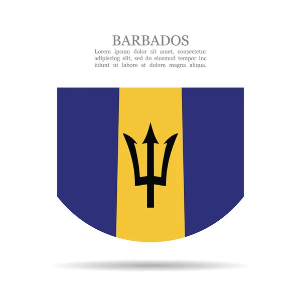 Barbados icona vettoriale bandiera nazionale — Vettoriale Stock