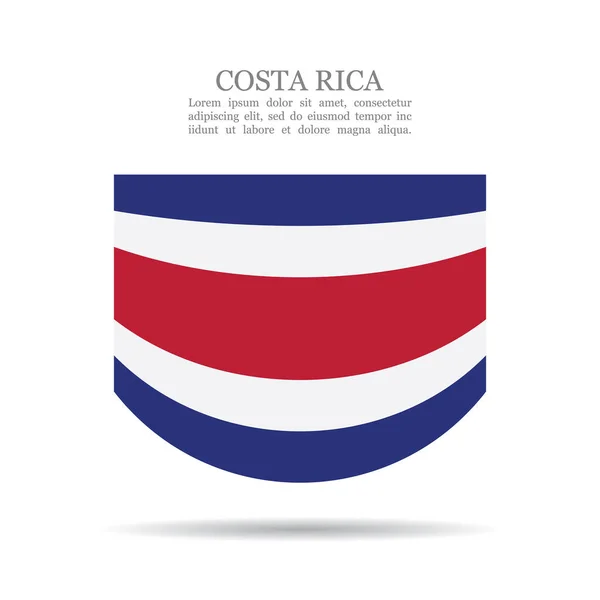 Costa Rica national flag vector icon — Stock Vector