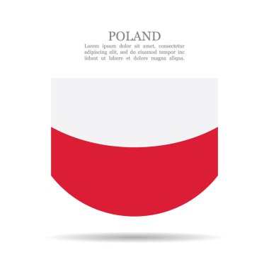 Polonya ulusal bayrak vektör simgesi