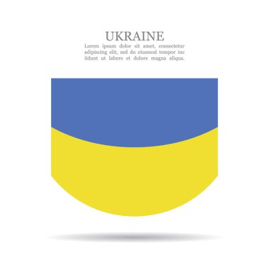 Ukrayna ulusal bayrak vektör simgesi