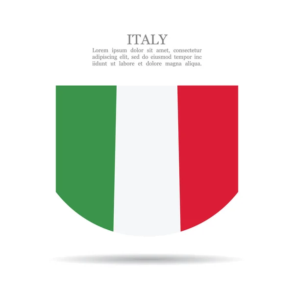 Italia bandera nacional vector icono — Vector de stock