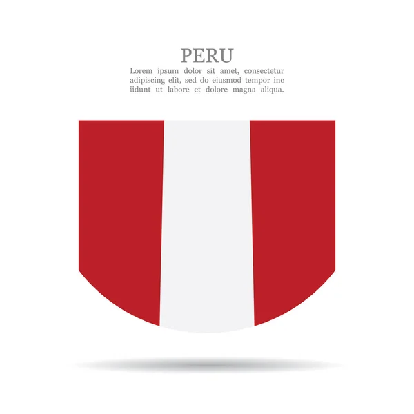 ペルー国旗ベクトルアイコン — ストックベクタ