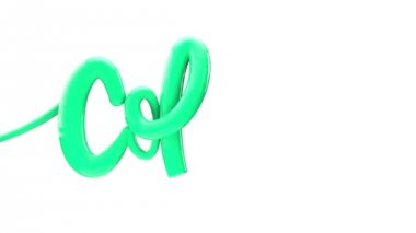Kahve kabarcık script tipografi arka plan 3d Render yazmak