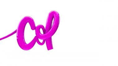 Kahve kabarcık script tipografi arka plan 3d Render yazmak