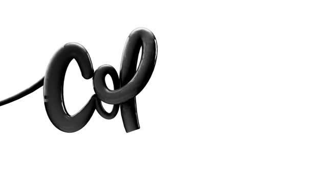 Kaffe bubbla script skriva på typografi bakgrund 3D Render — Stockvideo