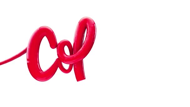 Kaffe bubbla script skriva på typografi bakgrund 3D Render — Stockvideo