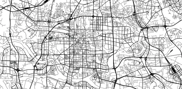 Αστικός Χάρτης πόλης Φοσάν, Κίνα — Διανυσματικό Αρχείο