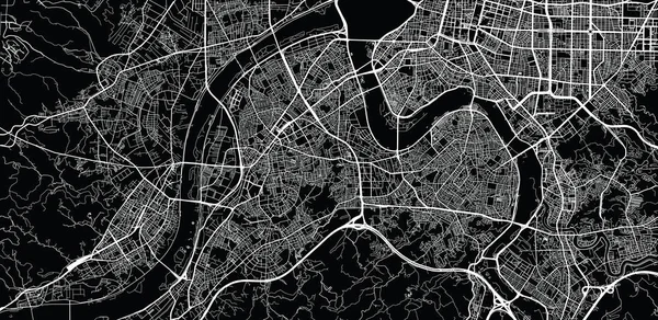中国・新北市の都市ベクター都市地図 — ストックベクタ