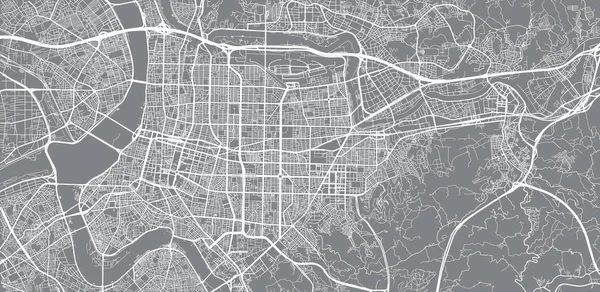 台北市の都市ベクター都市地図 — ストックベクタ