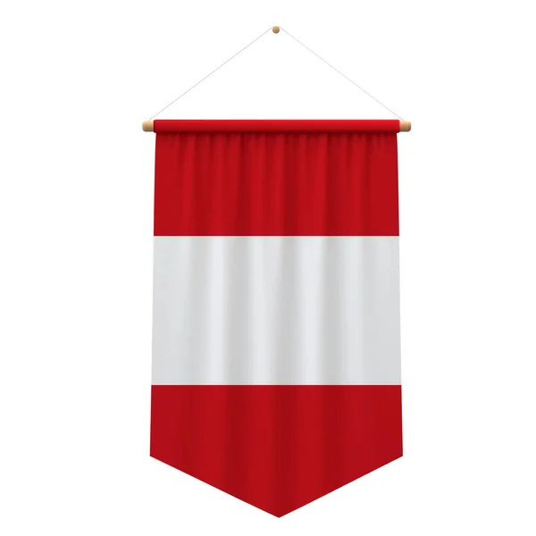 Peru vlag doek opknoping banner. 3D-rendering — Stockfoto