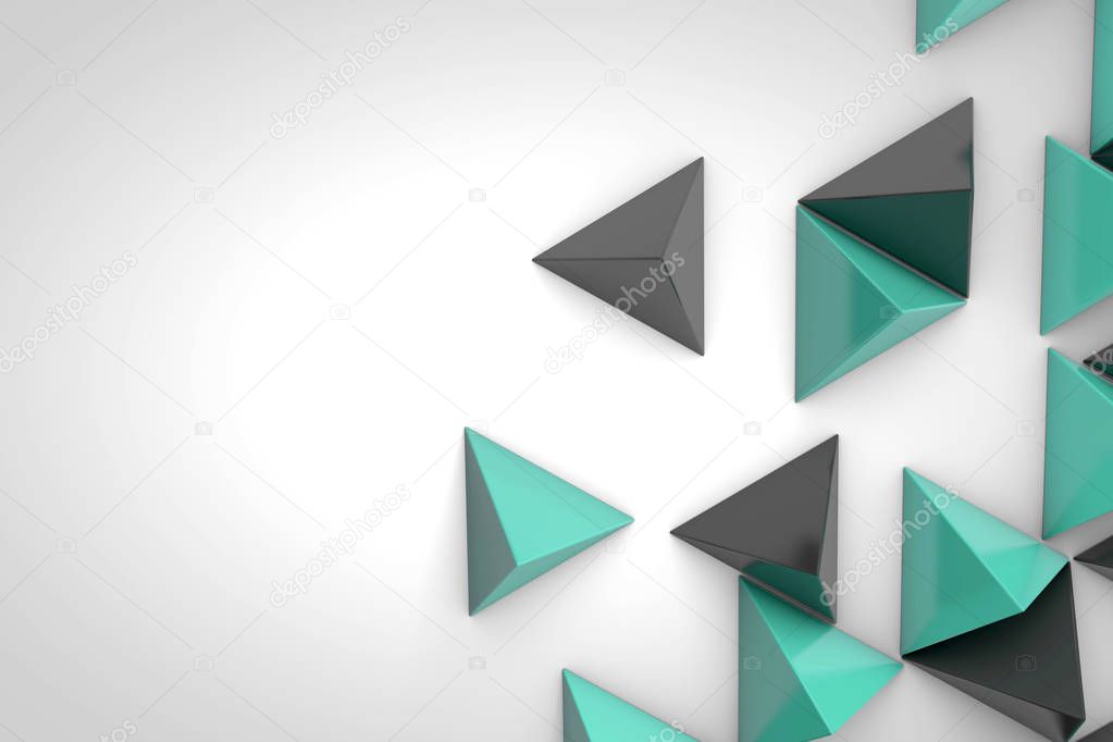Abstract geometric background made from triangular pyramid shape