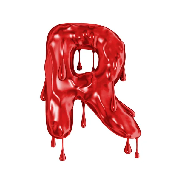 Blood font halloween horror letter R — Stock Photo, Image