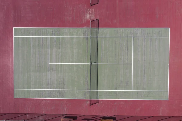 Aerial view of a tennis court — Stock Photo, Image