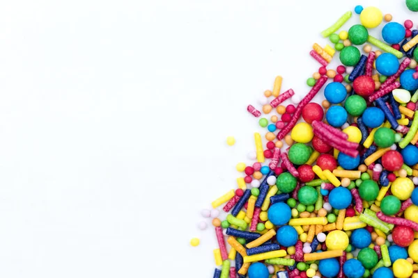 Színes Candy Cake dekoratív Sprinkles háttér — Stock Fotó