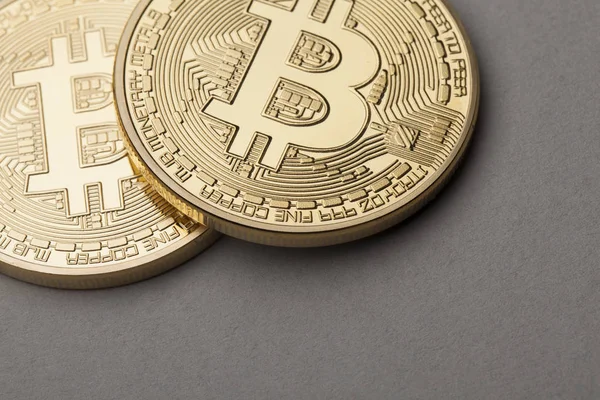 Віртуальна валютна монета «золота Bitcoin» — стокове фото