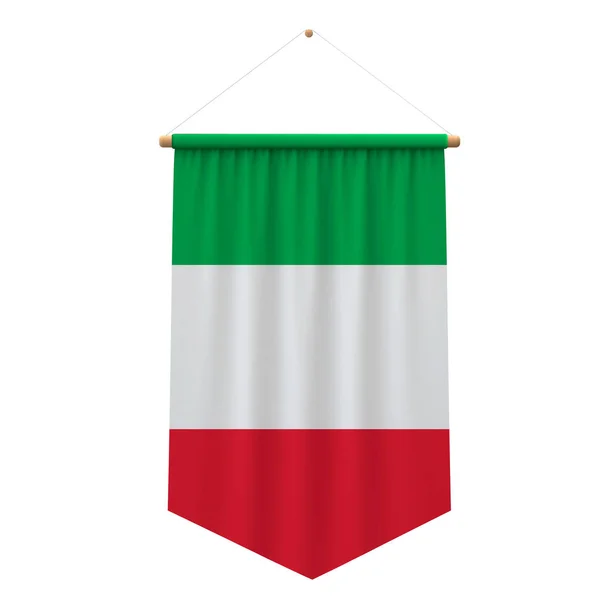 イタリア国旗布ぶら下がりバナー。3D レンダリング — ストック写真