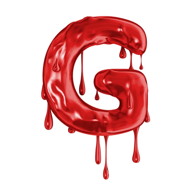 Blood font halloween horror letter G — Stock Photo, Image