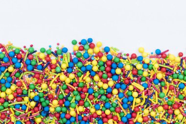 Renkli şeker kek dekoratif sprinkles arka plan