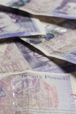 İngiliz sterlini yirmi pound notlar koleksiyonu
