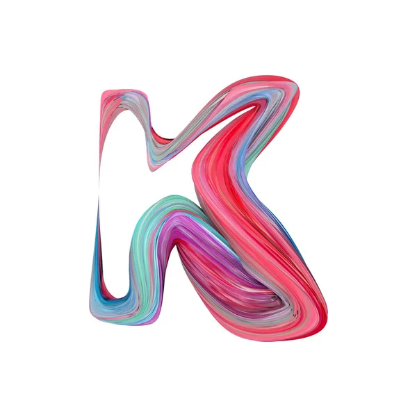 Letter K abstract alfabet. 3D-rendering — Stockfoto