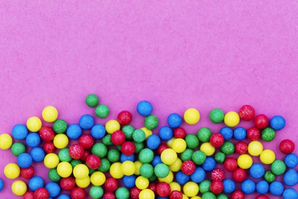Colourful candy cake decorative sprinkles background — Stock Photo, Image