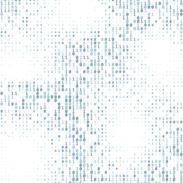Binär kod digital teknik bakgrund gjord med nollor och på — Stockfoto