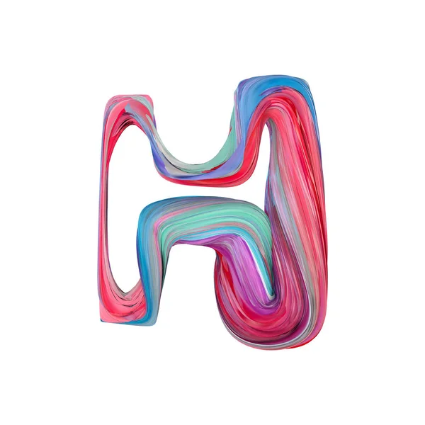 Буква H абстрактный алфавит. 3D рендеринг — стоковое фото
