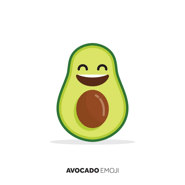 Avocado fruit cute emoji character icon — Stock Photo, Image