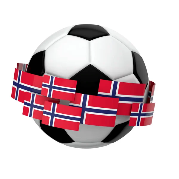 Fotboll fotboll med Norge sjunker mot en vanlig vit bakgrunds — Stockfoto