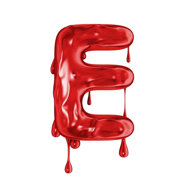 Blood font halloween horror letter E — Stock Photo, Image