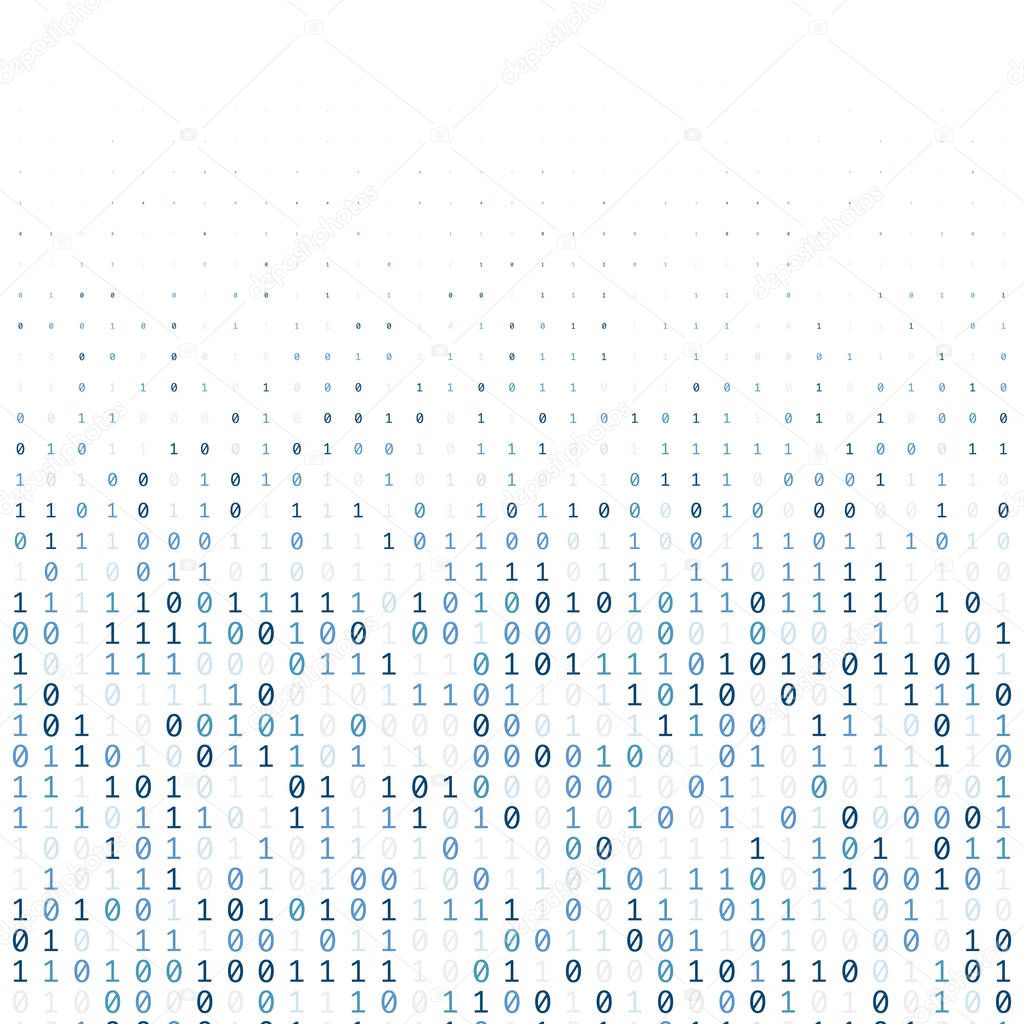 Binary code digital technology background made with zeros and on
